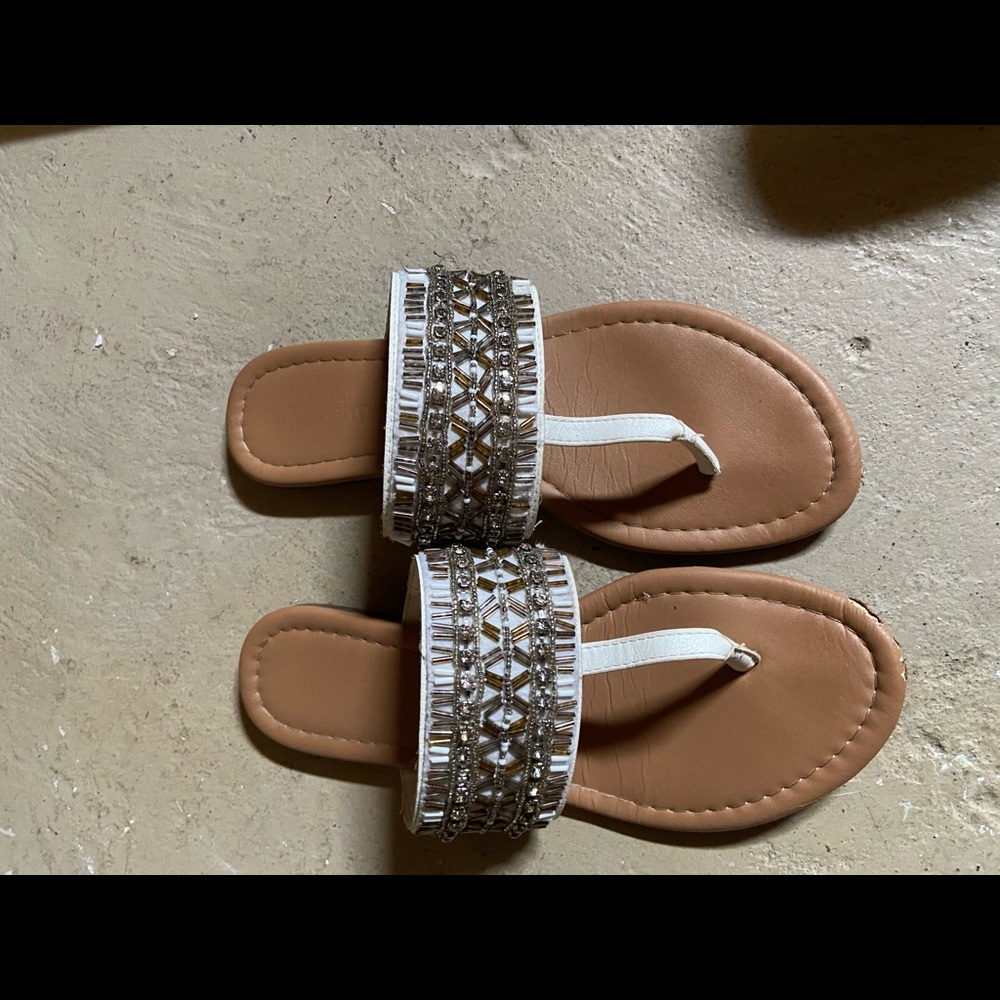 Size 8 Bedazzled Thong Sandals